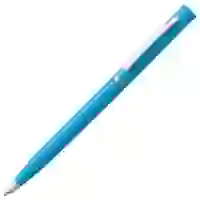 На картинке: Ручка шариковая Euro Chrome, голубая на белом фоне