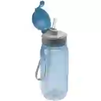 На картинке: Бутылка для воды Aquarius, синяя на белом фоне