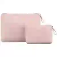 На картинке: Набор несессеров Manifold, розовый на белом фоне