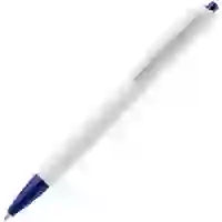 На картинке: Ручка шариковая Tick, белая с синим на белом фоне