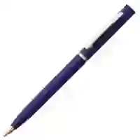 На картинке: Ручка шариковая Euro Gold, синяя на белом фоне