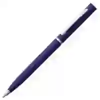 На картинке: Ручка шариковая Euro Chrome, синяя на белом фоне
