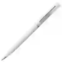 На картинке: Ручка шариковая Euro Chrome, белая на белом фоне