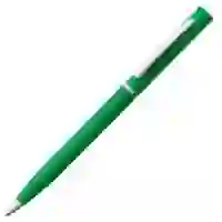 На картинке: Ручка шариковая Euro Chrome, зеленая на белом фоне