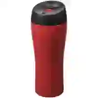 На картинке: Термостакан Solingen, вакуумный, герметичный, красный на белом фоне