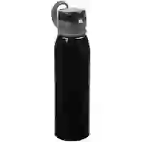 На картинке: Спортивная бутылка для воды Korver, черная на белом фоне