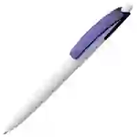 На картинке: Ручка шариковая Bento, белая с синим на белом фоне