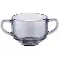 На картинке: Кружка для супа Gray, серая на белом фоне