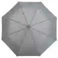 На картинке: Зонт складной Hard Work, серый на белом фоне