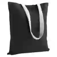 На картинке: Холщовая сумка на плечо Juhu, черная на белом фоне