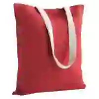 На картинке: Холщовая сумка на плечо Juhu, красная на белом фоне