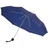 На картинке: Зонт складной Fiber Alu Light, темно-синий на белом фоне