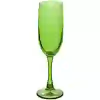 На картинке: Бокал для шампанского Enjoy, зеленый на белом фоне