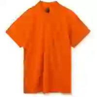 На картинке: Рубашка поло мужская Summer 170, оранжевая на белом фоне