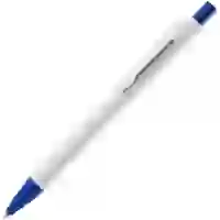 На картинке: Ручка шариковая Chromatic White, белая с синим на белом фоне