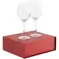 На картинке: Набор из 2 бокалов для вина Wine House, красный на белом фоне