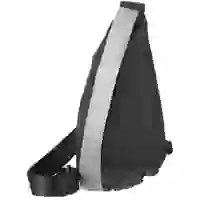 На картинке: Сумка кросс-боди tagBag со светоотражающим элементом, черная на белом фоне