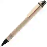 На картинке: Ручка шариковая Bio-Mix, с черными деталями на белом фоне