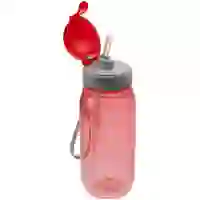 На картинке: Бутылка для воды Aquarius, красная на белом фоне