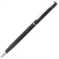 На картинке: Ручка шариковая Hotel Chrome, ver.2, матовая черная на белом фоне