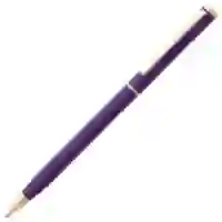 На картинке: Ручка шариковая Hotel Gold, ver.2, матовая фиолетовая на белом фоне