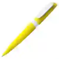 На картинке: Ручка шариковая Calypso, желтая на белом фоне