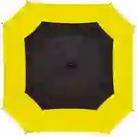 На картинке: Квадратный зонт-трость Octagon, черный с желтым на белом фоне