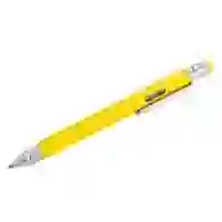 На картинке: Ручка шариковая Construction, мультиинструмент, желтая на белом фоне