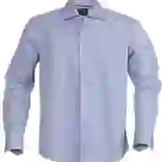 На картинке: Рубашка мужская в клетку Tribeca, синяя на белом фоне
