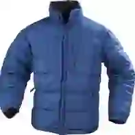 На картинке: Куртка мужская Jibbing, синяя на белом фоне