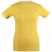 На картинке: Футболка женская Unit Stretch 190 желтая на белом фоне