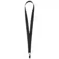 На картинке: Лента для бейджа Neckband, черная на белом фоне