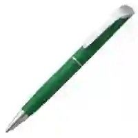 На картинке: Ручка шариковая Glide, зеленая на белом фоне