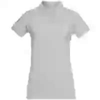На картинке: Рубашка поло женская Virma Premium Lady, серый меланж на белом фоне