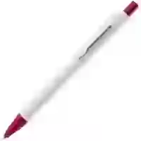 На картинке: Ручка шариковая Chromatic White, белая с красным на белом фоне