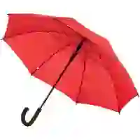 На картинке: Зонт-трость с цветными спицами Bespoke, красный на белом фоне