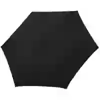 На картинке: Зонт складной Carbonsteel Slim, черный на белом фоне