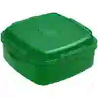 На картинке: Ланчбокс Cube, зеленый на белом фоне