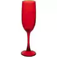 На картинке: Бокал для шампанского Enjoy, красный на белом фоне