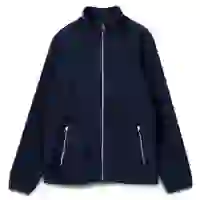 На картинке: Куртка флисовая мужская Twohand, темно-синяя на белом фоне