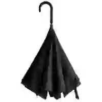 На картинке: Зонт наоборот Unit Style, трость, черный на белом фоне
