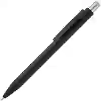 На картинке: Ручка шариковая Chromatic, черная с серебристым на белом фоне