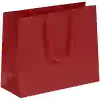 На картинке: Пакет бумажный Porta S, красный на белом фоне