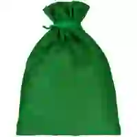 На картинке: Холщовый мешок Foster Thank, M, зеленый на белом фоне