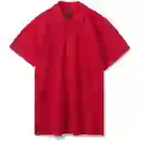 На картинке: Рубашка поло мужская Summer 170, красная на белом фоне