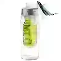 На картинке: Бутылка для воды Flavour It 2 Go, серая на белом фоне