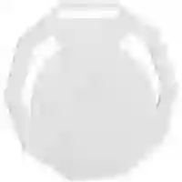 На картинке: Медаль Steel Deca, белая на белом фоне