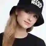 На картинке: Панама Star Wars, черная с белым на белом фоне