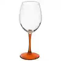 На картинке: Бокал для вина Enjoy, оранжевый на белом фоне