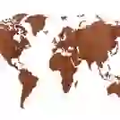 На картинке: Деревянная карта мира World Map Wall Decoration Exclusive, красное дерево на белом фоне